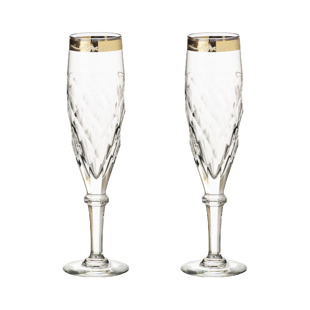 Набор бокалов для шампанского серия "Palazzo Gold" 2 шт